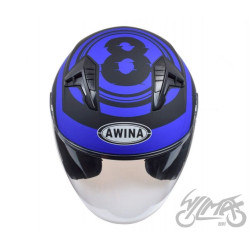 KASK OTWARTY TYP JK528 CZARNO NIEB. MAT M AWINA