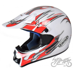 KASK AWINA M BIAŁO-CZERW. GRAF ENDURO TN-8686-30