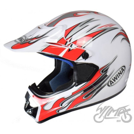KASK AWINA XL BIAŁO-CZERW GRAF ENDURO TN-8686-30