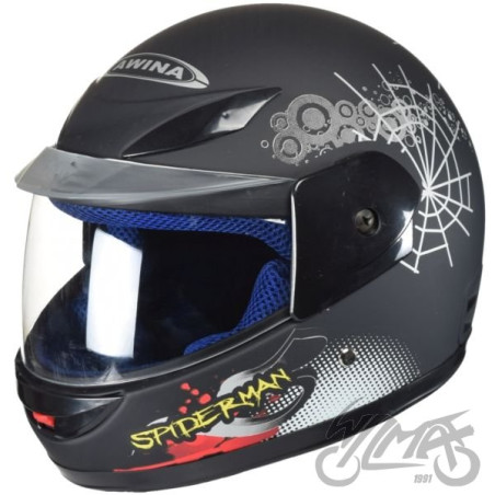 KASK MINI ROZMIAR GŁOWY 47-48 cm CZARNY SPIDERMAN