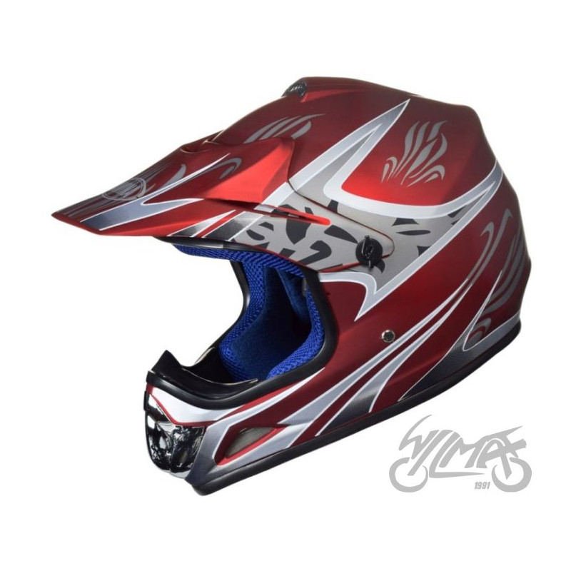 KASK MINI ENDURO  47-48 cm TN-8696 CZERWONY MAT