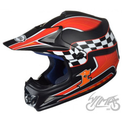 KASK MINI ENDURO  47-48 cm TN-8696 CZERWONO CZARNY