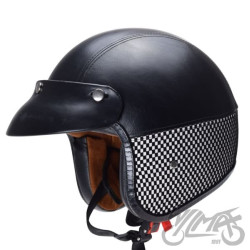 KASK AWINA Z DASZKIEM L CZARNA SKÓRA TN-8658