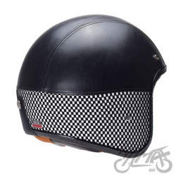 KASK AWINA Z DASZKIEM L CZARNA SKÓRA TN-8658