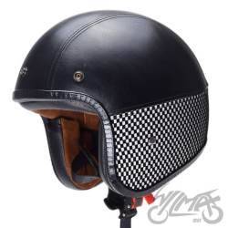 KASK AWINA Z DASZKIEM XXL CZARNA SKÓRA TN-8658