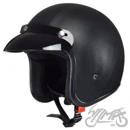 KASK AWINA OTWARTY L TN8658  CZARNA SKÓRA