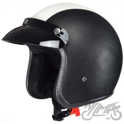 KASK AWINA OTWARTY S TN8658  CZARNA-BIAŁA SKÓRA