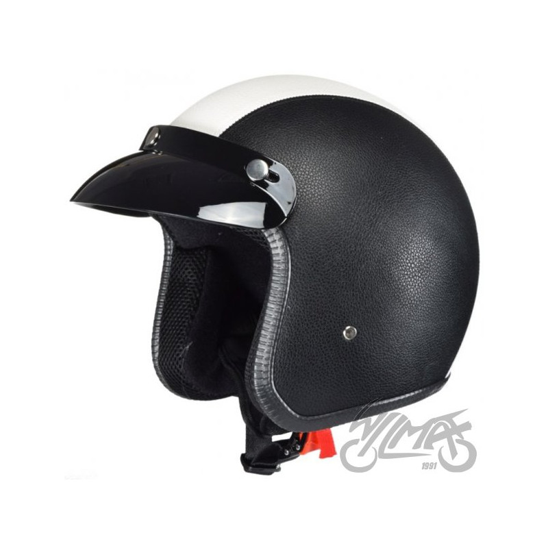 KASK AWINA OTWARTY S TN8658  CZARNA-BIAŁA SKÓRA