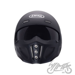 KASK AWINA L CZARNY MAT WYPINANA SZCZĘKA TN8658X