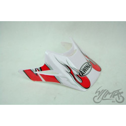 DASZEK KASKU ENDURO  BIAŁO-CZERWONY AJ036