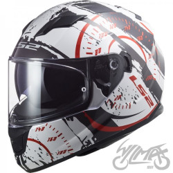 KASK LS2 FF320 STREAM EVO TACHO WH. BLACK RED XXL