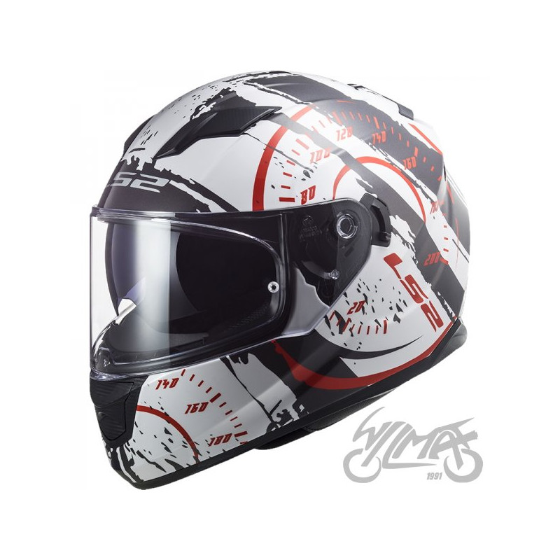 KASK LS2 FF320 STREAM EVO TACHO WH. BLACK RED XXL