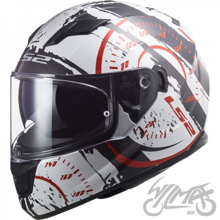 KASK LS2 FF320 STREAM EVO TACHO WH. BLACK RED XXL
