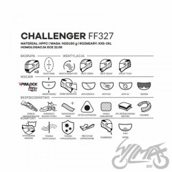 KASK LS2 FF327 CHALLENGER GALACTIC WHITE BLUE XS