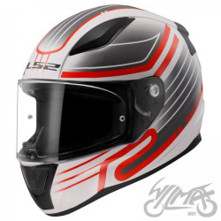 KASK LS2 FF353 RAPID II CIRCUIT WHITE RED-06 S