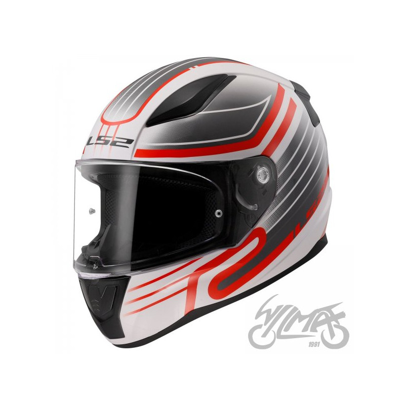 KASK LS2 FF353 RAPID II CIRCUIT WHITE RED-06 XL
