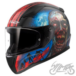 KASK LS2 FF353 RAPID II ZOMBIE BLACK RED-06 3XL
