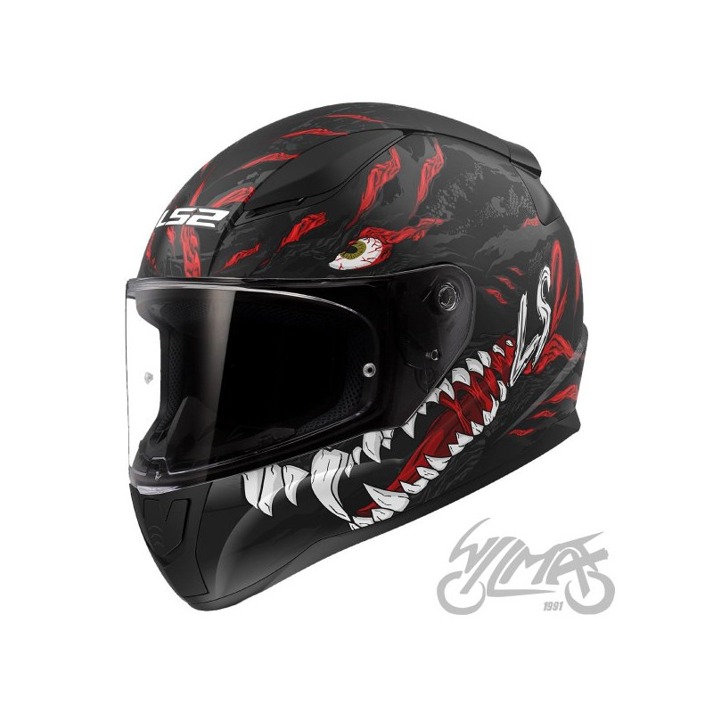 KASK LS2 FF353 RAPID II KAIJU M.BL. RED WHIT-06 XS