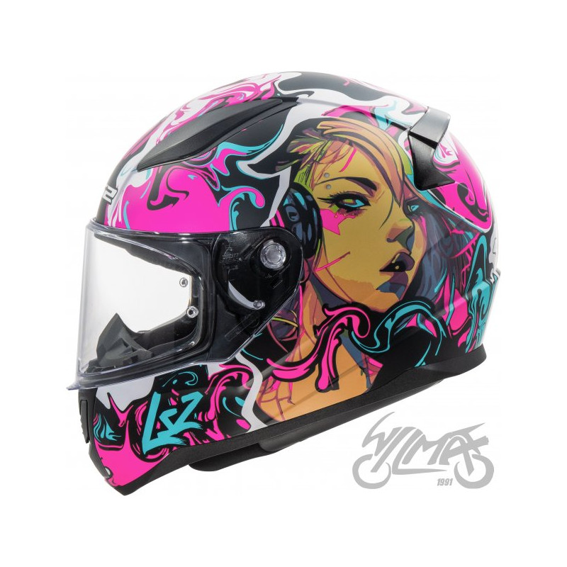 KASK LS2 FF353 RAPID II CYBERG M. PURP.CYAN-06 XS