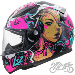 KASK LS2 FF353 RAPID II CYBERG M. PURP.CYAN-06 M