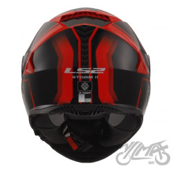 KASK LS2 FF800 STORM II TRACKER BLACK RED-06 XS