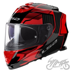 KASK LS2 FF800 STORM II TRACKER BLACK RED-06 L