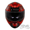 KASK LS2 FF800 STORM II TRACKER BLACK RED-06 L