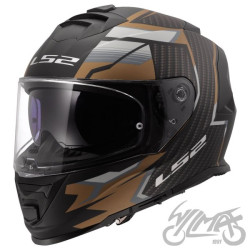 KASK LS2 FF800 STORM II TRACKER M.BLACK GOLD-06 XS