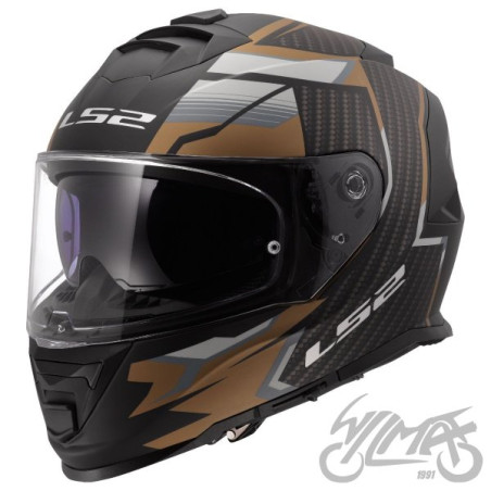 KASK LS2 FF800 STORM II TRACKER M.BLACK GOLD-06 S