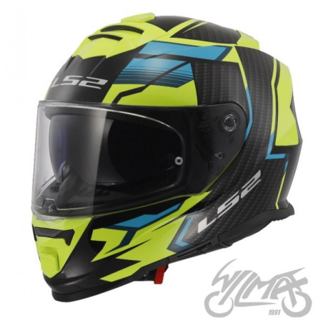 KASK LS2 FF800 STORM II TRACKER BL. H-V YEL-06 XS