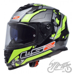 KASK LS2 FF800 STORM II CYBORG H-V YEL GREY-06 M