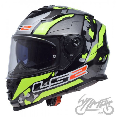 KASK LS2 FF800 STORM II CYBORG H-V YEL GREY-06 3XL