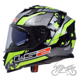 KASK LS2 FF800 STORM II CYBORG H-V YEL GREY-06 3XL