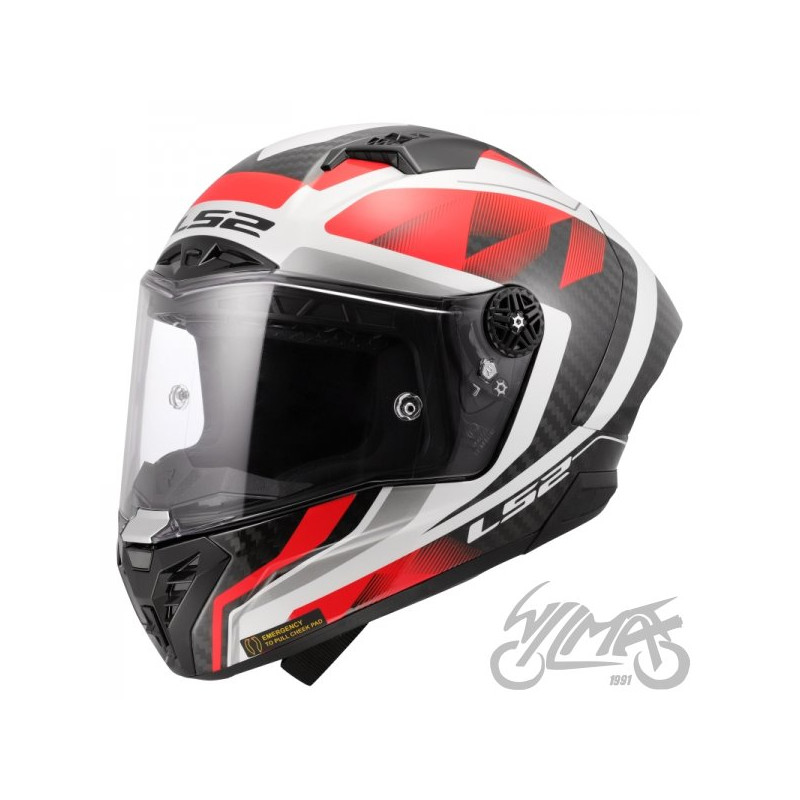KASK LS2 FF805 THUNDER GP AERO RAUTE WH.RED-06 XL