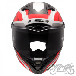 KASK LS2 FF805 THUNDER GP AERO RAUTE WH.RED-06 XL
