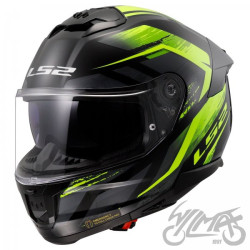KASK LS2 FF808 STREAM II FURY BLACK H-V YEL-06 M