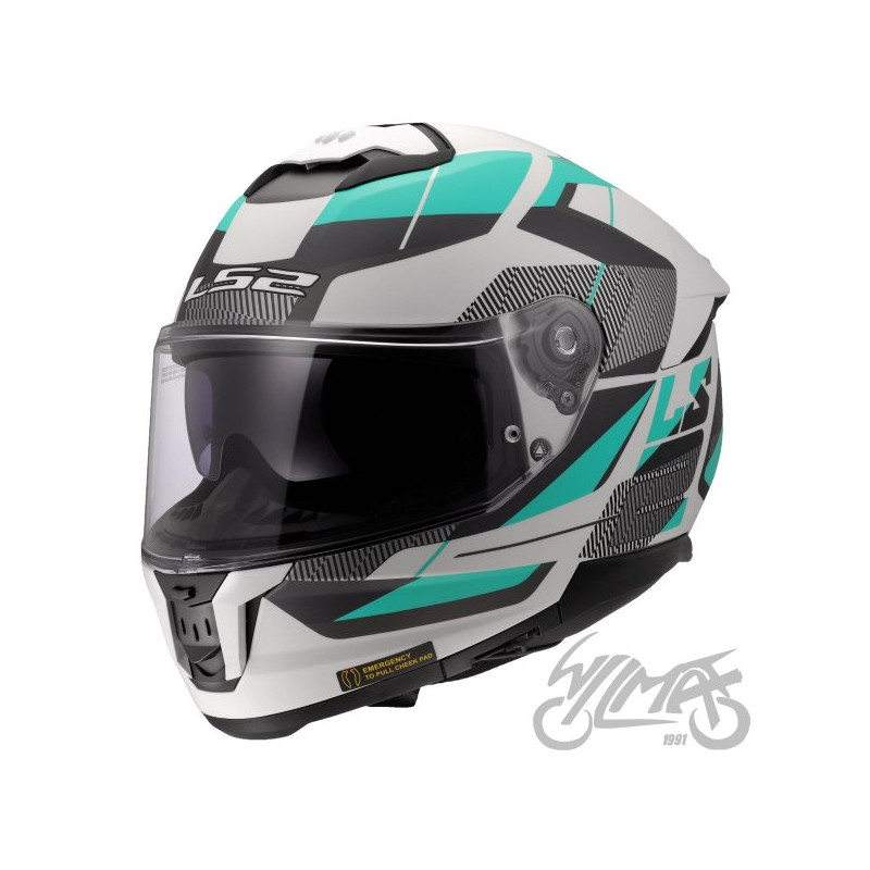 KASK LS2 FF808 STREAM II ROAD M. CYAN GREY-06 S