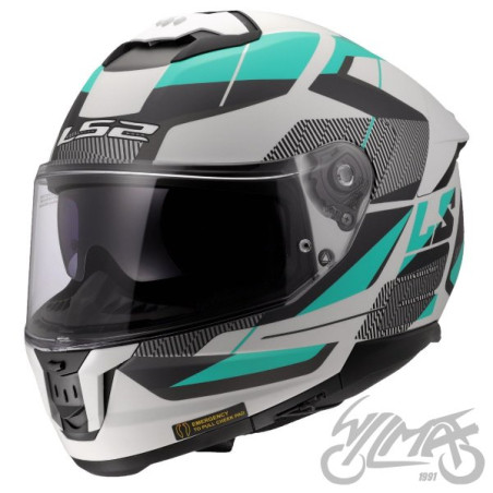 KASK LS2 FF808 STREAM II ROAD M. CYAN GREY-06 L