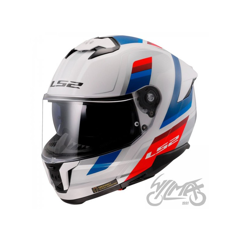 KASK LS2 FF808 STREAM II VINTAGE WH.BL.RED-06 L
