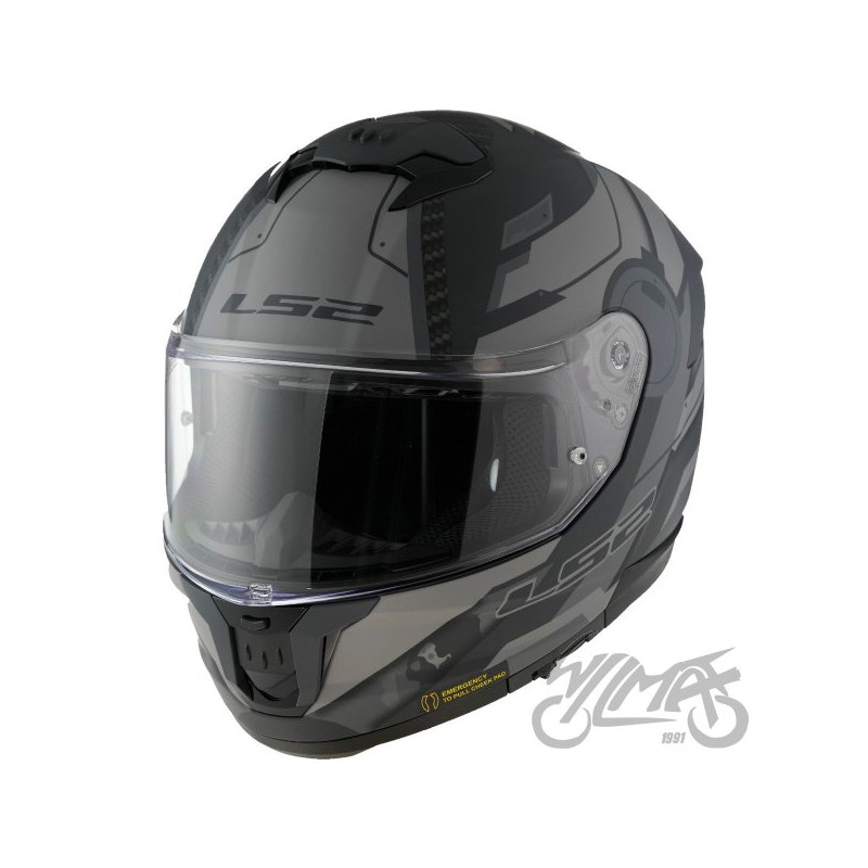KASK LS2 FF808 STREAM II SHADOW M.TITAN GREY-06 M