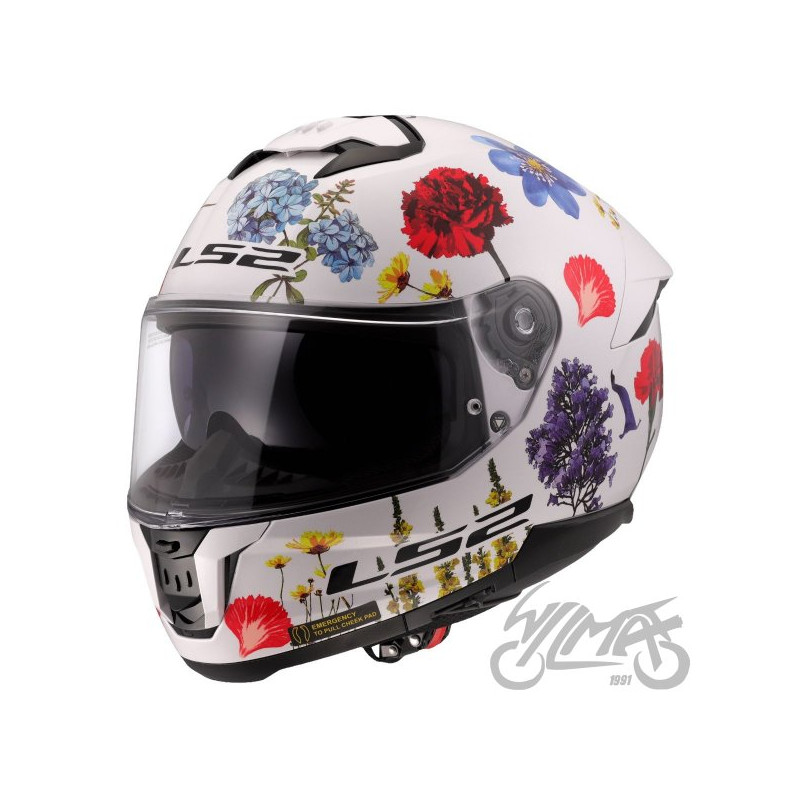 KASK LS2 FF808 STREAM II FLOWERS WHITE-06 S