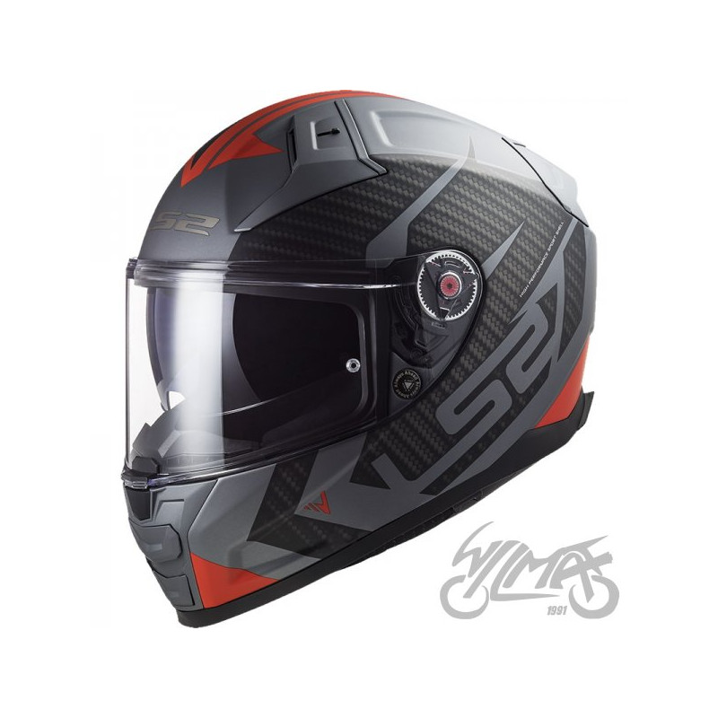 KASK LS2 FF811 VECTOR II SPLITTER M.TIT RED-06 XS