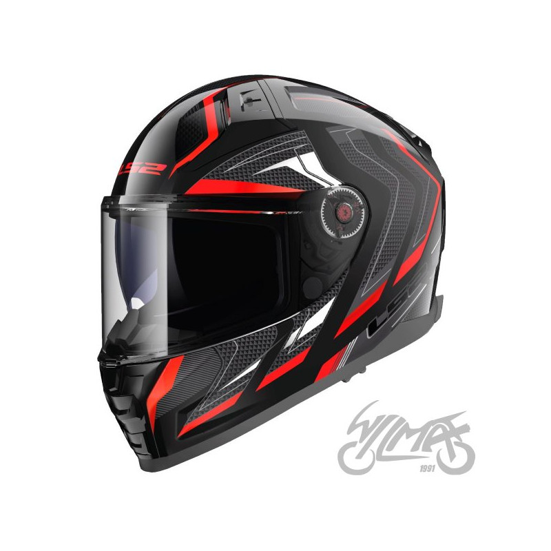 KASK LS2 FF811 VECTOR II ALIZER BLACK RED-06 M