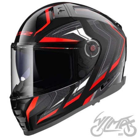 KASK LS2 FF811 VECTOR II ALIZER BLACK RED-06 M