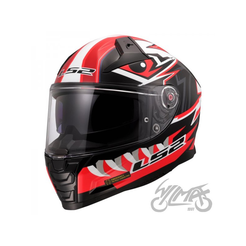 KASK LS2 FF811 VECTOR II BUNTRI BLACK RED-06 M