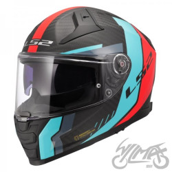 KASK LS2 FF811 VECTOR II C GRID RED CYAN-06 M