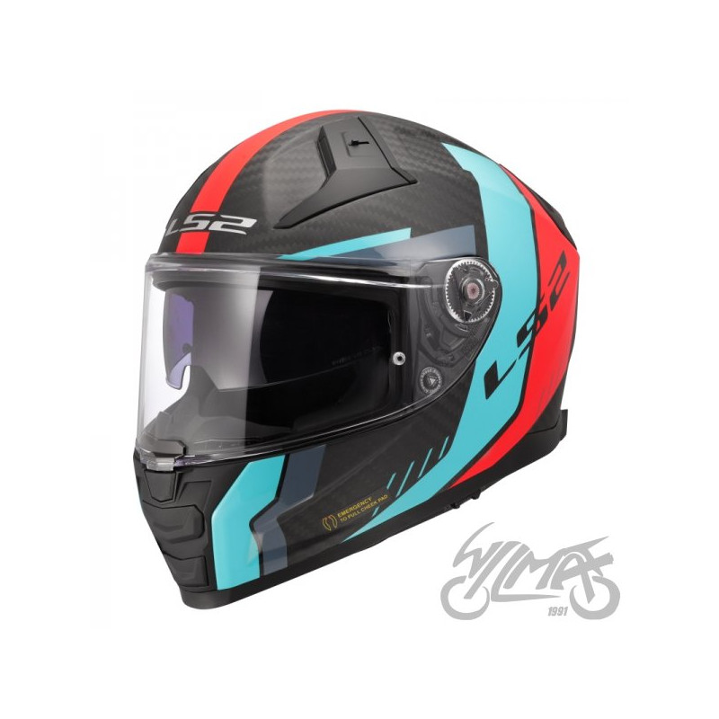 KASK LS2 FF811 VECTOR II C GRID RED CYAN-06 XL