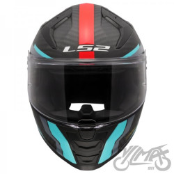 KASK LS2 FF811 VECTOR II C GRID RED CYAN-06 XXL