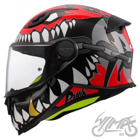 KASK LS2 FF812 KID PUNK GREY RED S