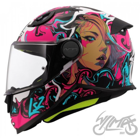 KASK LS2 FF812 KID CYBERG MATT PURPLE CYAN S